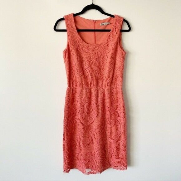 Eliza J Women's Sleeveless Size 4 Belted Floral Lace Midi Dress FREE US SHIPPING - Picture 3 of 7